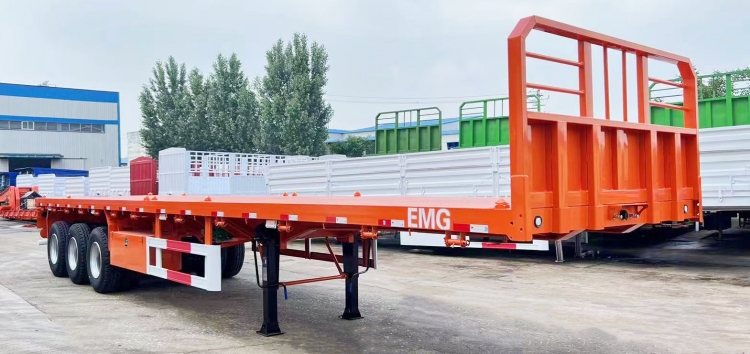 3 Axle Flat Bed Trailer with Front Board 40ft for Sale in Zimbabwe Bulawayo