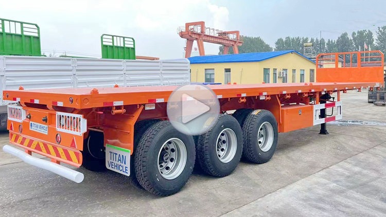 3 Axle Flat Bed Trailer with Front Board 40ft for Sale in Zimbabwe Bulawayo