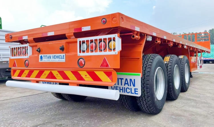 3 Axle Flat Bed Trailer with Front Board 40ft for Sale in Zimbabwe Bulawayo