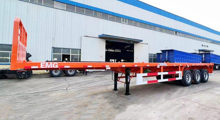 3 Axle Flat Bed Trailer with Front Board 40ft for Sale in Zimbabwe Bulawayo