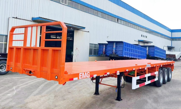 3 Axle Flat Bed Trailer with Front Board 40ft for Sale in Zimbabwe Bulawayo