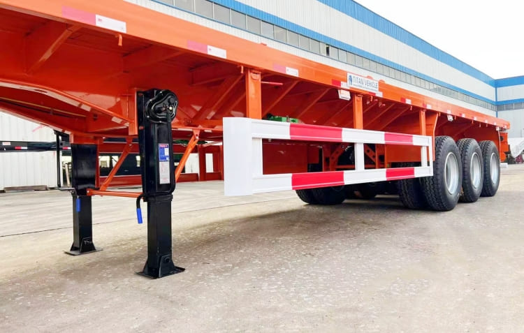 3 Axle Flat Bed Trailer with Front Board 40ft for Sale in Zimbabwe Bulawayo