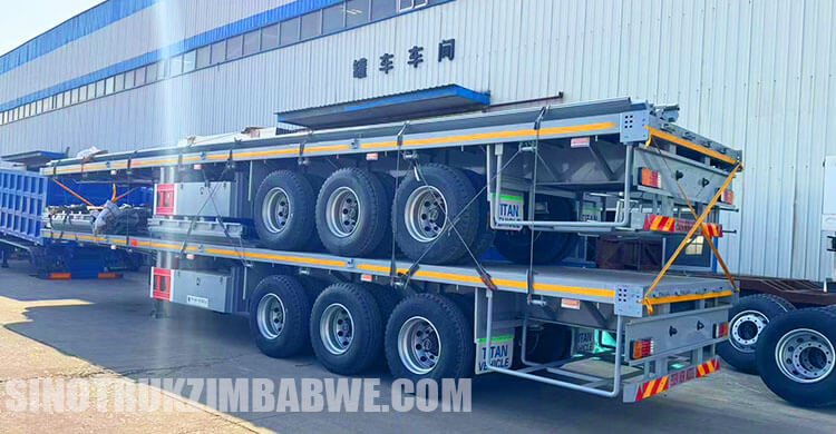 3 Axle 40 Ft Flatbed Semi Trailer for Sale in Harare Zimbabwe