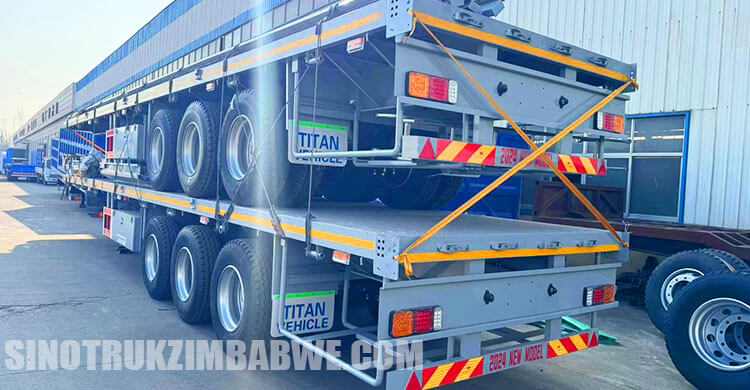 3 Axle 40 Ft Flatbed Semi Trailer for Sale in Harare Zimbabwe