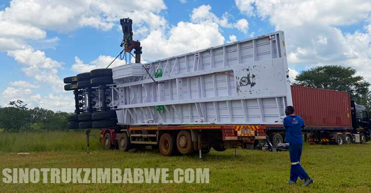 Factory Price Tri Axle Flatbed Trailer for Sale in Zimbabwe