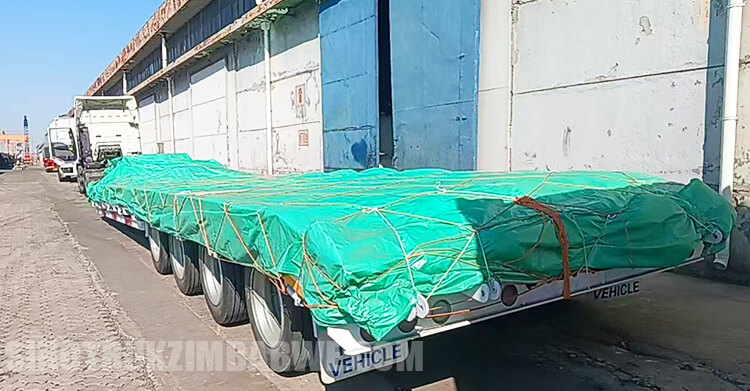 4 Axle 100 ton Lowbed Truck Trailer for Sale in Zimbabwe