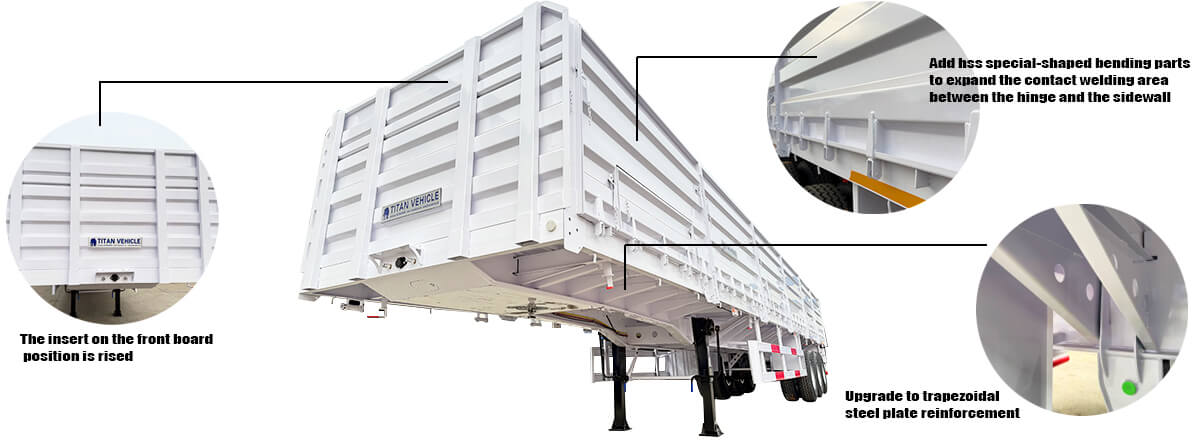 2025 New Model Tri Axle Dropside Trailer for Sale in Zimbabwe