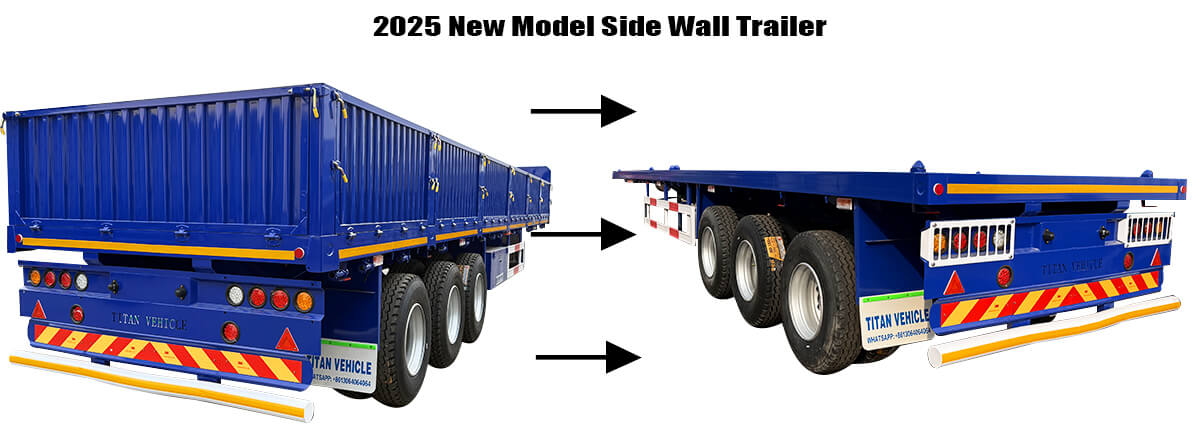 2025 New Model Tri Axle Dropside Trailer for Sale in Zimbabwe
