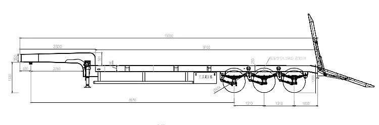 China 50 Ton Excavator Low Loader Trailer for Sale in Ghana Accra