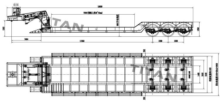 Low Prices of Front Loader Low Bed Trailer for Sale in Ghana Accra