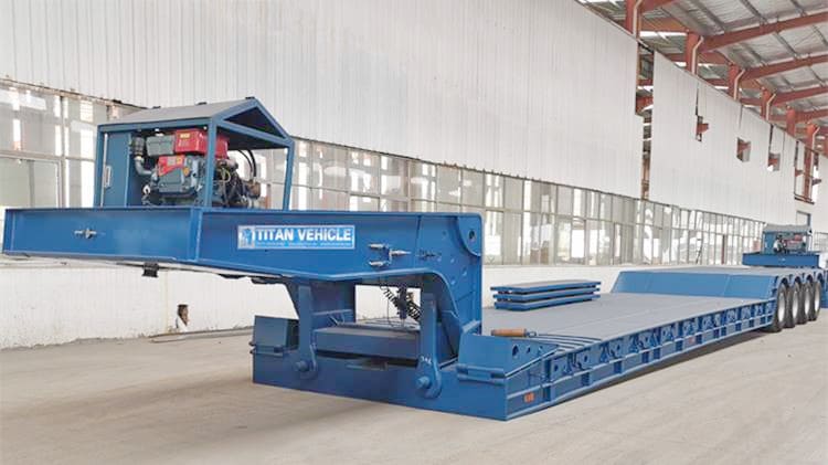 4 Axle Front Loading Lowbed Loader Trailer for Sale in Zimbabwe Gweru