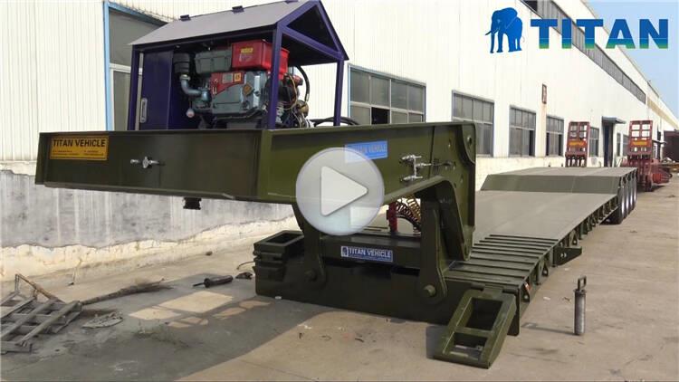 4 Axle Front Loading Lowbed Loader Trailer for Sale in Ghana Accra