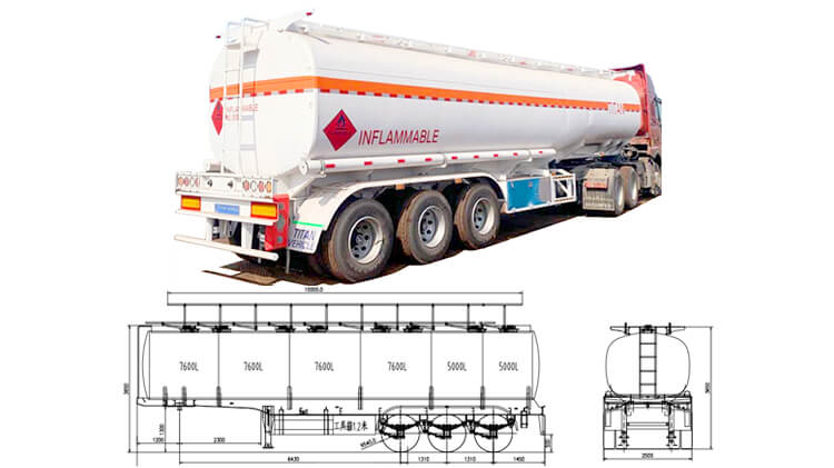 40000 Liters Diesel Tanker Trailer for Sale in Zimbabwe