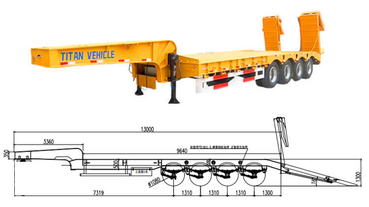 4 Axle 100 Ton Low Bed Truck for Sale in Zimbabwe