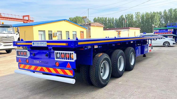 3 Axle 40Ft Container Flatbed Semi Trailer for Sale Price in Zimbabwe Bulawayo