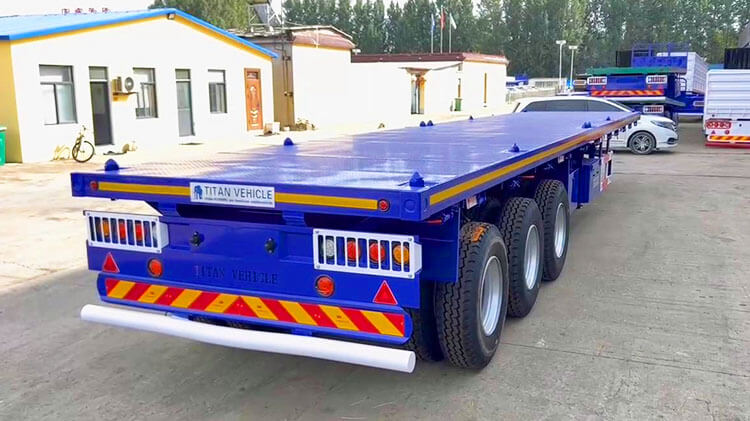 3 Axle 40Ft Container Flatbed Semi Trailer for Sale Price in Zimbabwe Bulawayo