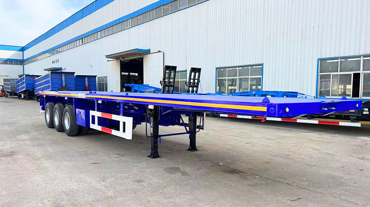 3 Axle 40Ft Container Flatbed Semi Trailer for Sale Price in Zimbabwe Bulawayo