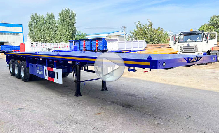 3 Axle 40Ft Container Flatbed Semi Trailer for Sale Price in Zimbabwe Bulawayo