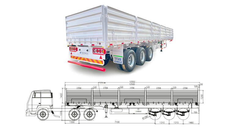 60 Ton Tri Axle Grain Trailer for Sale Near Me in Zimbabwe