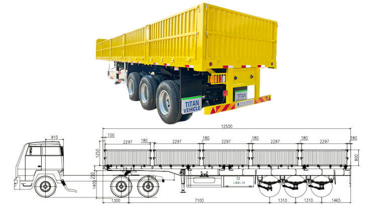 3 Axle 60 Ton Side Board Trailer for Sale in Zimbabwe