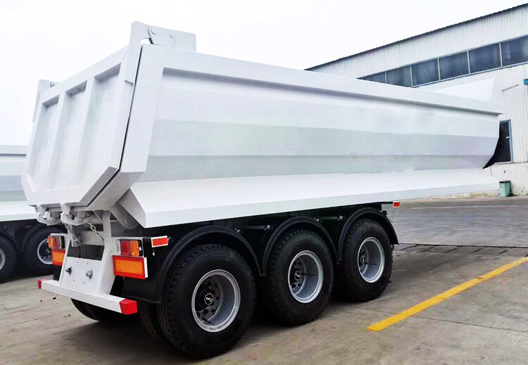 3 Axles 40 ton end dump trailer