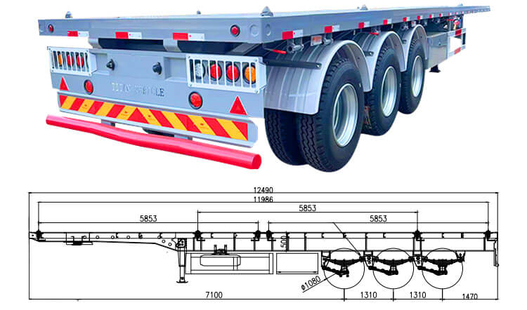 Types of Flatbed Trailers | Tri Axle Flatbed Trailer for Sale in Zimbabwe