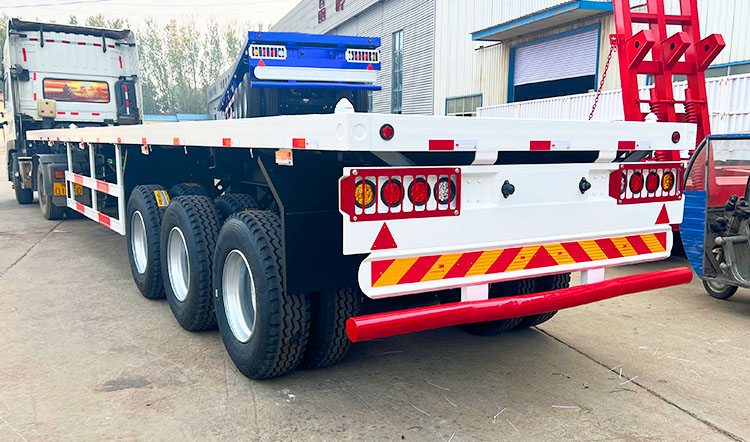 12 M Tri Axle Trailer for Sale - Best Flatbed Semi Trailer Manufactures in Zimbabwe