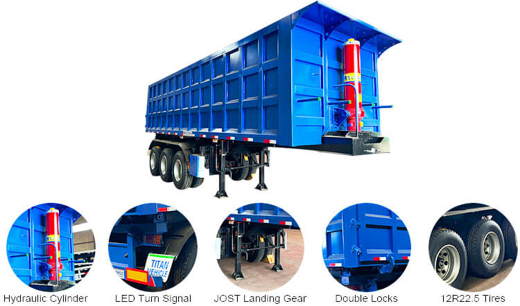 3 Axle End Dump Trailer - Dump Semi Trailer for Sale in Zimbabwe