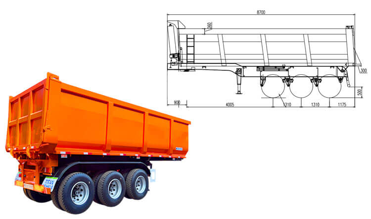 Tipper Semi Trailer | 3 Axle Tipper Trailer for Sale in Zimbabwe