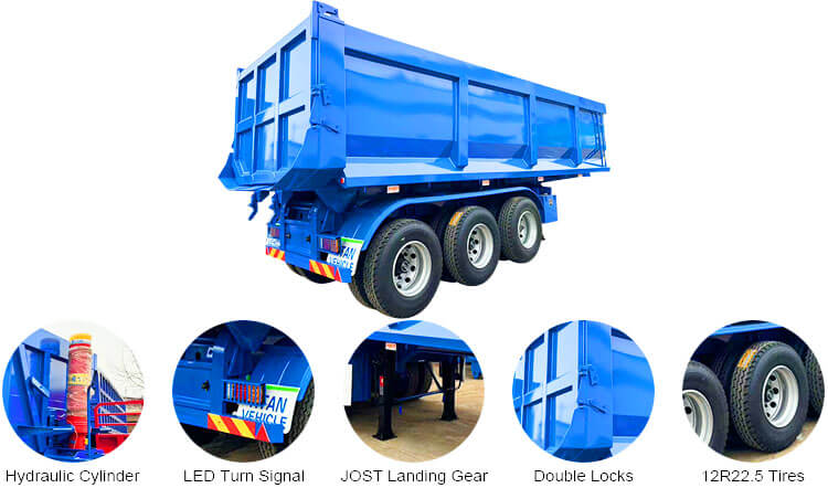 End Tippers | Tri Axle Tipper Trailer for Sale in Harare Zimbabwe
