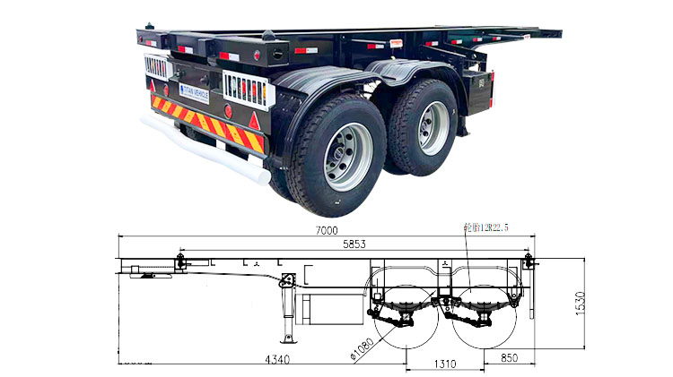 2 Axle 20 Ft Container Trailer for Sale in Zimbabwe
