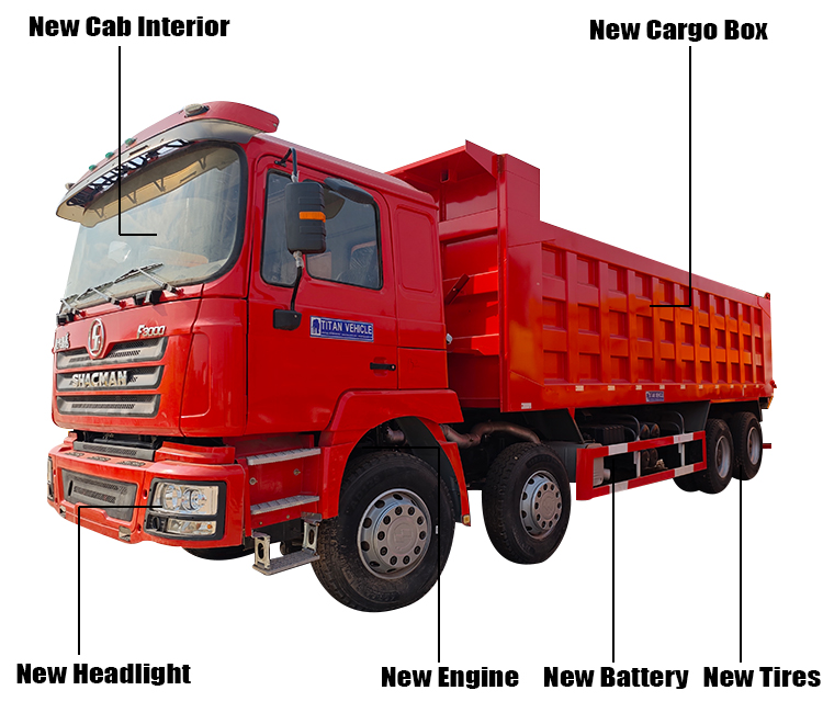 Used Shacman F3000 8x4 Dump Truck for Sale in Zimbabwe