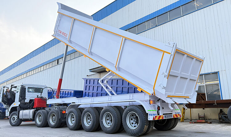 4 Axle 80 Ton Semi Dump Trailer for Sale in Zimbabwe