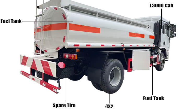 L3000 4x2 20cbm Shacman Fuel Tank Truck for Sale in Zimbabwe