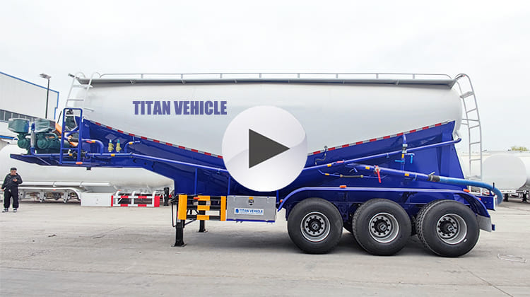 Tri Axle 35 CBM Bulk Cement Tank Trailer for Sale in Zimbabwe