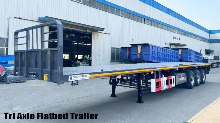 3 Axle 40 Foot Semi Flatbed Truck Trailer for Sale in Zimbabwe