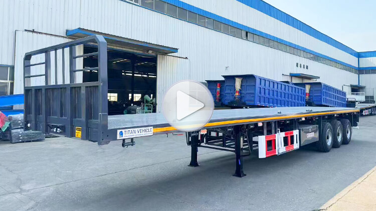 3 Axle 40 Foot Semi Flatbed Truck Trailer for Sale in Zimbabwe