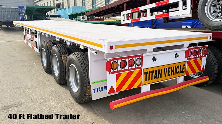 3 Axle 40 Ft Flatbed Flat Bed Trailer for Sale Price in Zimbabwe