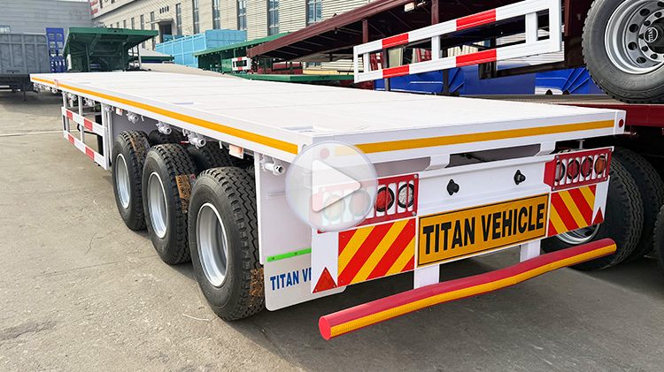 3 Axle 40 Ft Flatbed Flat Bed Trailer for Sale Price in Zimbabwe