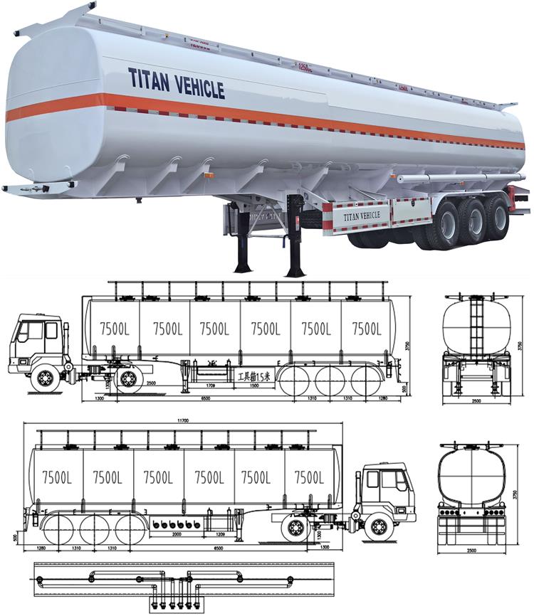 45000 L Fuel Tanker Semi Trailer for Sale Price In Zimbabwe - Fuel Transport Trailer