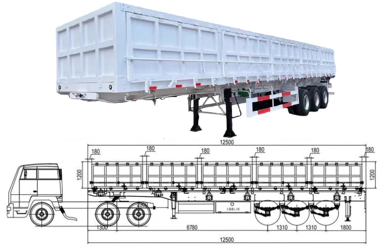 New Tri Axle 34 Ton Side Tipper Trailer for Sale in Zimbabwe