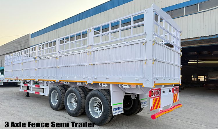 3 Axle Cattle Transport Stake Trailers for Sale in Zimbabwe