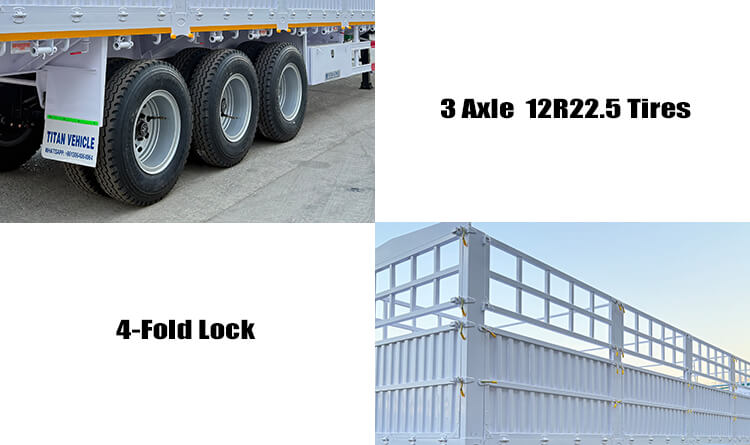 3 Axle Cattle Transport Stake Trailers for Sale in Zimbabwe