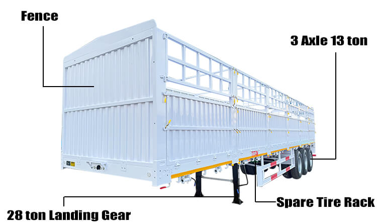 3 Axle Cattle Transport Stake Trailers for Sale in Zimbabwe