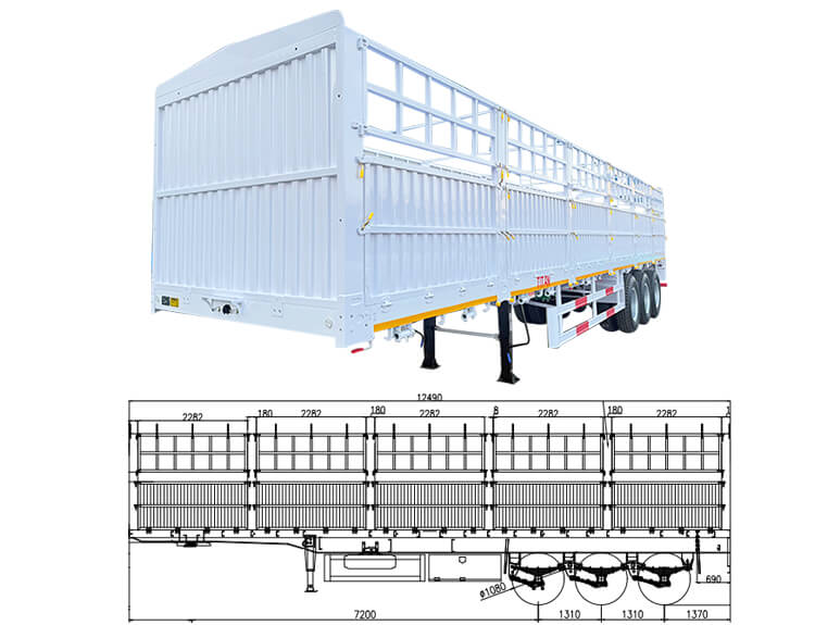 3 Axle Cattle Transport Stake Trailers for Sale in Zimbabwe