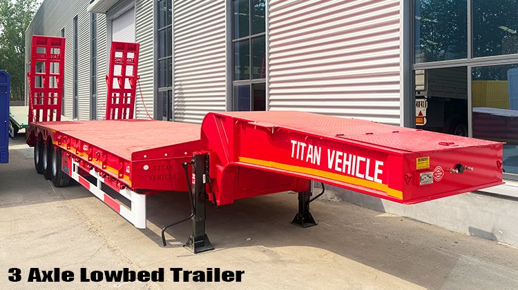 3 Axle 60 Ton Lowbed Truck Trailer for Sale Price in Zimbabwe