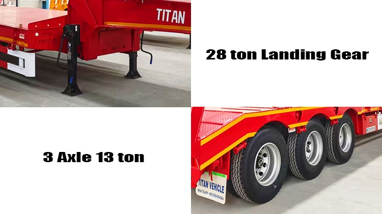 3 Axle 60 Ton Lowbed Truck Trailer for Sale Price in Zimbabwe