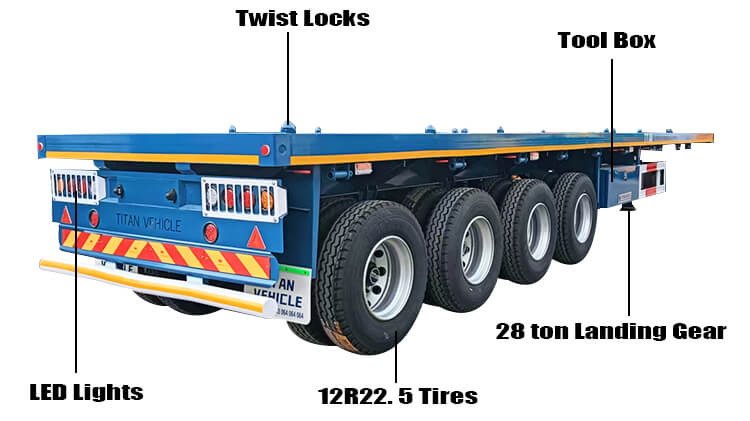 4 Axle Flatbed Trailer for Sale in Zimbabwe