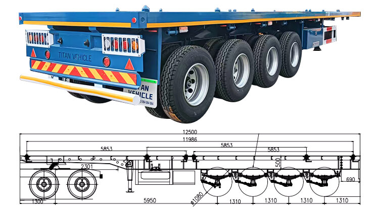 4 Axle Flatbed Trailer for Sale in Zimbabwe