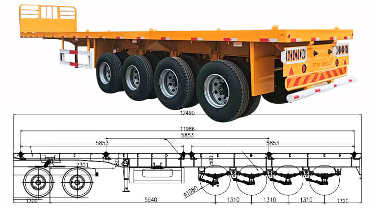 4 Axle Semi Flabed Trailer for Sale in Zimbabwe